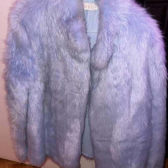 Meshki Ice Blue Fur Coat💎 - Picture 3 of 5